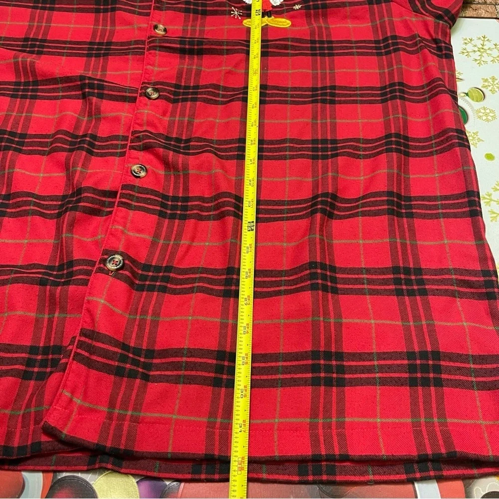 Disney Women’s Buffalo plaid Mickey Mouse pajama Top - Picture 5 of 7